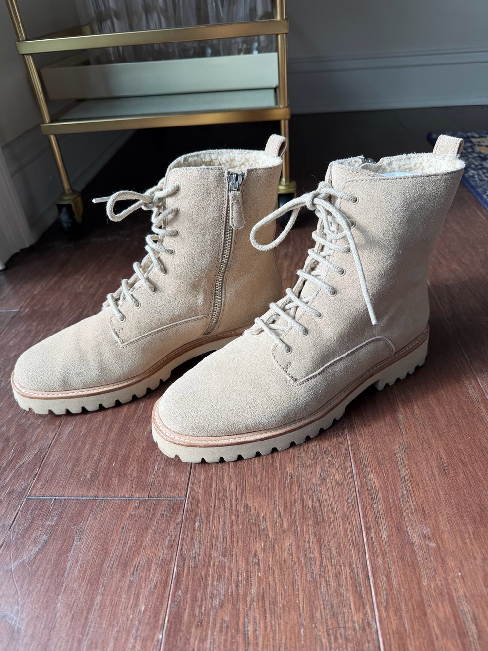 Banana Republic Suede Lace-Up Boots, Women’s Size 8